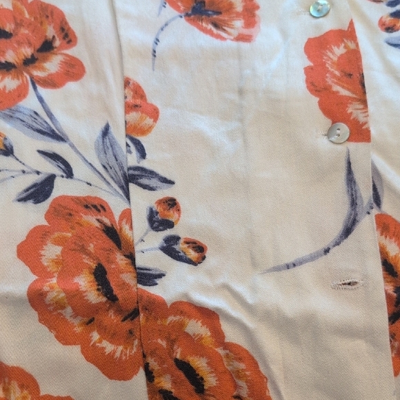 Somedays Lovin White and Orange Floral Buttoned Dress - Picture 6 of 6